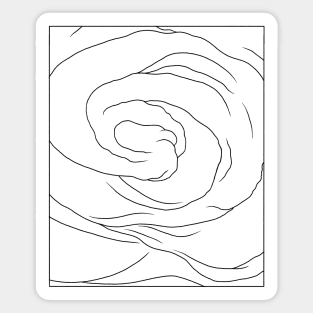Abstraction White Rose Sticker